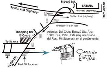Map to Casa de las Tias